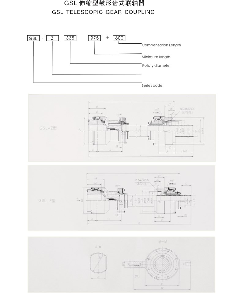 GSL-Z/F贯穿式（正反装）鼓形齿联轴器